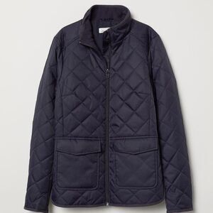 H&M L.O.G.G. Navy Quilted Jacket Sz 2